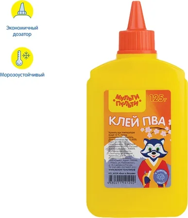 Клей ПВА Мульти-Пульти "Енот в Японии" 125 г RE-КЛ_16124 Клей ПВА Мульти-Пульти "Енот в Японии" 125 г RE-КЛ_16124