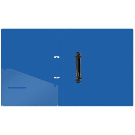 Папка на 2 кольцах А4 Berlingo "Soft Touch" 40 мм, 700 мкм, синяя, D-кольца, с внутр. карманом RE-RB4_24981