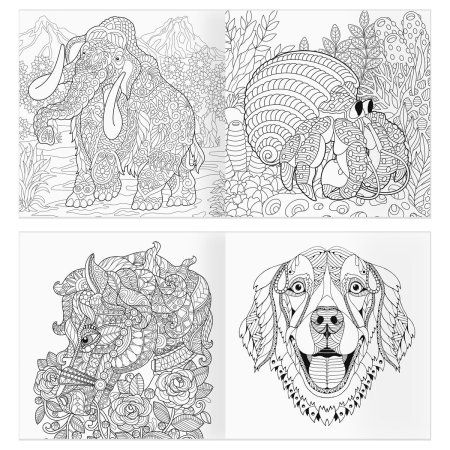 Раскраска для взрослых 228 x 228 мм ТРИ СОВЫ "Антистресс-терапия. Животные" 64 стр., склейка RE-Pск64_63512