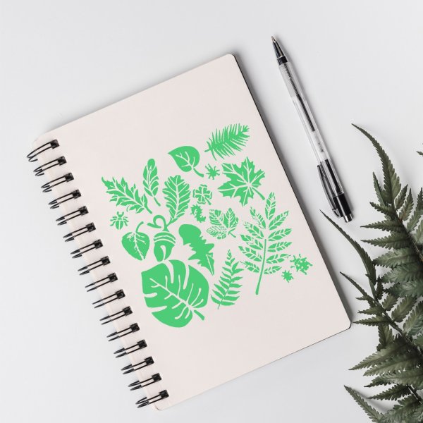 Трафарет "Листья" 13 х 13 см, 1 шт пластиковый SIM-9395379