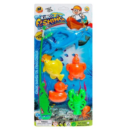 Игрушка Рыбалка магнитная "Яркие рыбки" 5 рыбок, 1 удочка SIM-9852977