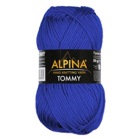 Пряжа ALPINA Tommy 100% микнес 1 х 50 г 130 ± 10 м №028 яр.синий ALP-TOM-028