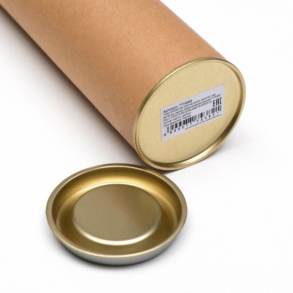 Тубус 6.3 х 35 см под футболку, металлическая крышка, картон SIM-7774382