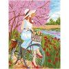 Картина по номерам на холсте ТРИ СОВЫ "Прогулка на велосипеде" 40 x 50 см краски кисть RE-КХ4050_53919