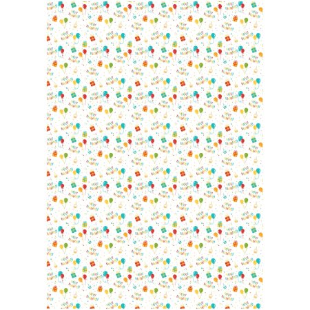 Упаковочная бумага глянцевая MESHU "День Рождения" 1л. 70 x 100 см 80 г/м2, ассорти, 5 дизайнов RE-MS_53490