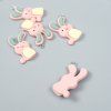 Декор для творчества пластик "Розовый зайчик с петелькой" 0.8 x 1.9 x 3.4 см SIM-9233550
