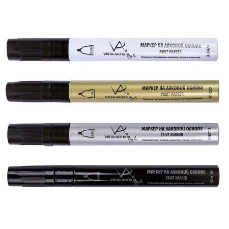 Маркер на лаковой основе VISTA-ARTISTA 4 мм перо круглое 1 шт LMA-01 Маркер на лаковой основе VISTA-ARTISTA 4 мм перо круглое 1 шт LMA-01