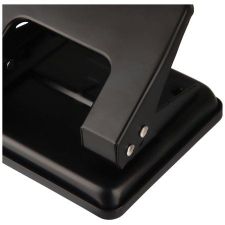 Дырокол OfficeSpace 20л, металлический, черный, с линейкой RE-P204_1865BK Дырокол OfficeSpace 20л, металлический, черный, с линейкой RE-P204_1865BK