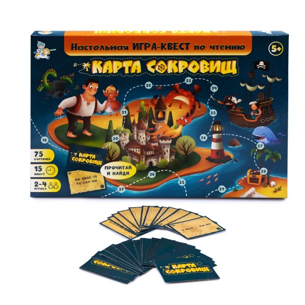 Настольная игра: Десятое королевство "Карта Сокровищ. Квест по чтению" KOR-02915
