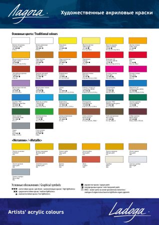 Краска акриловая ЛАДОГА 46 мл