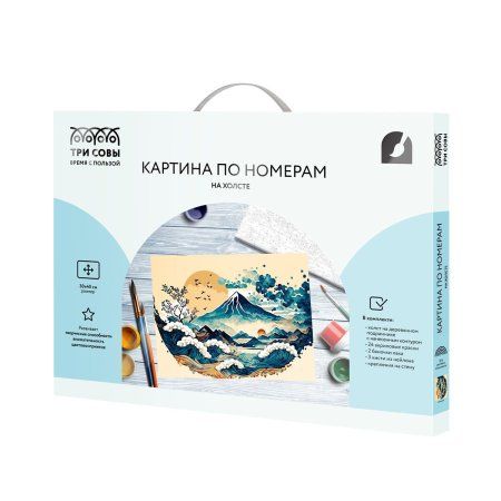 Картина по номерам на холсте ТРИ СОВЫ "Япония" 30 x 40 см, краски и кисть RE-КХ3040_53861