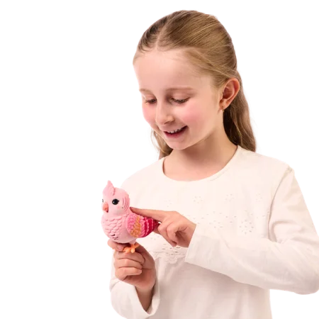 Игрушка интерактивная Moose "Попугайчик Корелла в клетке" розовый UT-26692