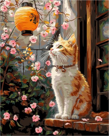 Набор для раскрашивания по номерам (холст на подрамнике) ФРЕЯ 50 х 40 см "Весна в Японии" PNB/PL-332