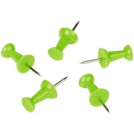 Кнопки силовые Berlingo 50 шт цветные, ПВХ упак., европодвес, зеленые RE-PN5030b
