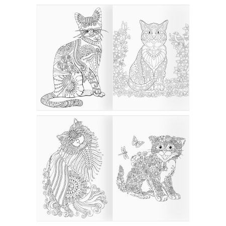 Раскраска А4 ТРИ СОВЫ "Антистресс. Мир кошек" 16 стр. RE-PА4_58088