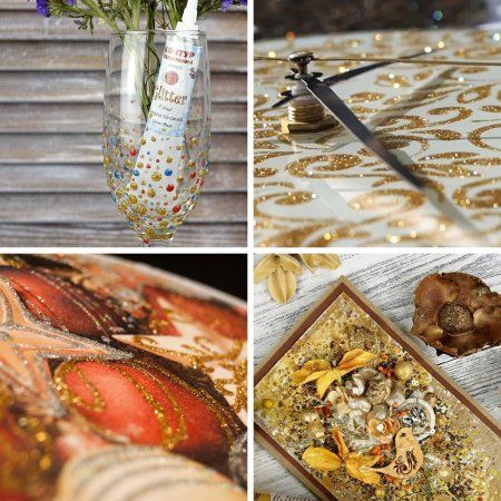 Контур по стеклу с блестками туба 20 мл Золотистый 1609608