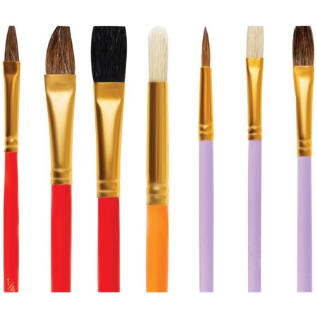 Набор кистей Мульти-Пульти 15 шт пони, круглые № 1, 2, 2, 3, 4, 5, плоские № 1/2, 1/4, 4, щетина, круглые № 1, 3, 5, плоские № 1/2, 4, 8, блистер RE-SB_37591