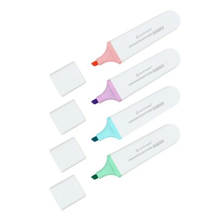 Набор текстовыделителей Centropen Style "6252" 4 пастельных цвета 1-4.6 мм, белый корпус RE-4 6252 0404