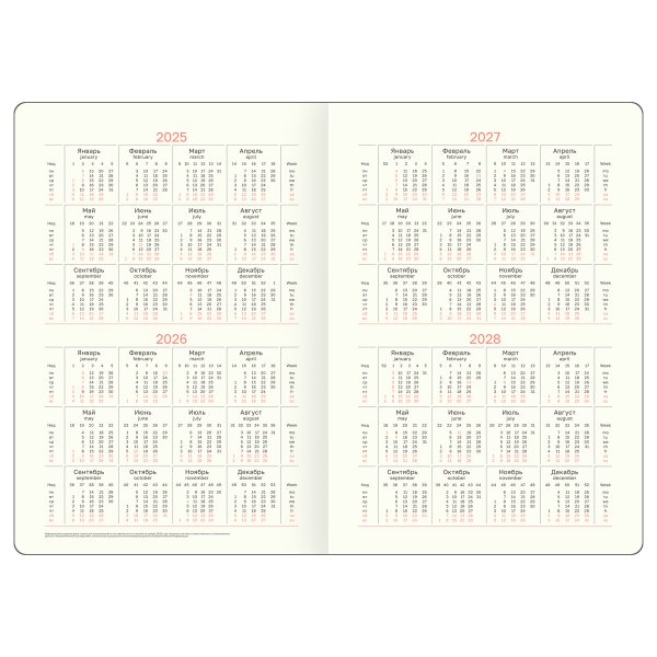 Ежедневник недатированный A5 136л. BG "Pattern. Graphite" кожзам, твердый переплет, тёмно-серый RE-DuA5_61145