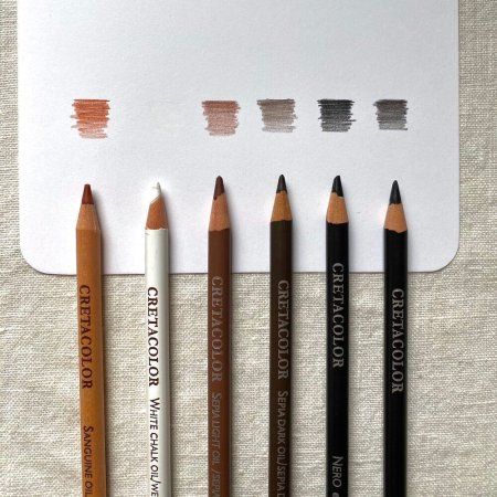 Набор масляных карандашей CRETACOLOR Oil Pencils 6 шт, мет.пенал CR40007