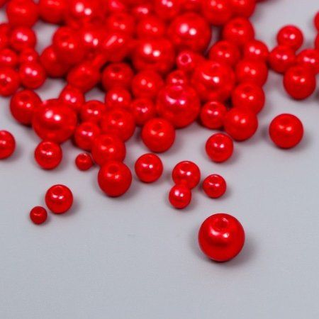 Бусины для творчества пластик "Круглые. Искушение" d=3-8 мм. набор 10 г SIM-7459627