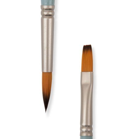 Кисть синтетика VISTA-ARTISTA двусторонняя круглая/плоская 1 шт короткая ручка №08 50130-8 Кисть синтетика VISTA-ARTISTA двусторонняя круглая/плоская 1 шт короткая ручка №08 50130-8