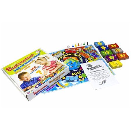 Настольная игра: Десятое королевство "Викторина первоклассника. Окружающий мир" картонная коробка RE-2880