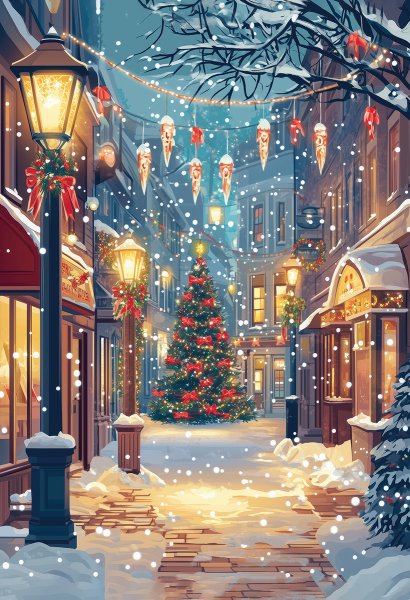 Пазл 1500 элементов ФРЕЯ "Улица новогодних чудес" PZL-1500/34