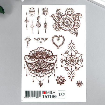 Татуировка на тело "Как мехенди" 10 x 15 см SIM-7830688