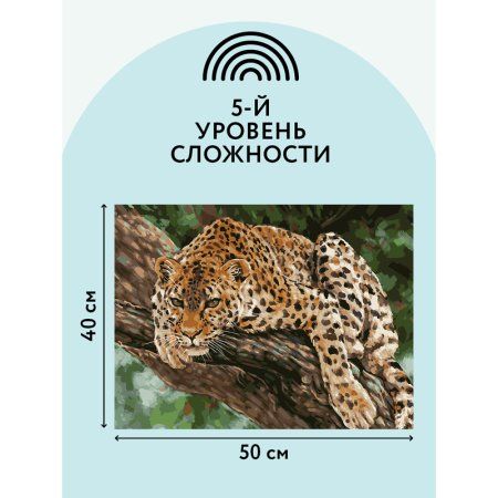 Картина по номерам на холсте ТРИ СОВЫ "Хищник" 40 x 50 см, с акриловыми красками и кистями RE-КХ_44198