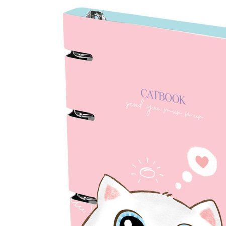 Тетрадь на кольцах 100л. A5 MESHU "Cat book" картон, матовая ламинация, выборочный УФ-лак RE-MS_50666