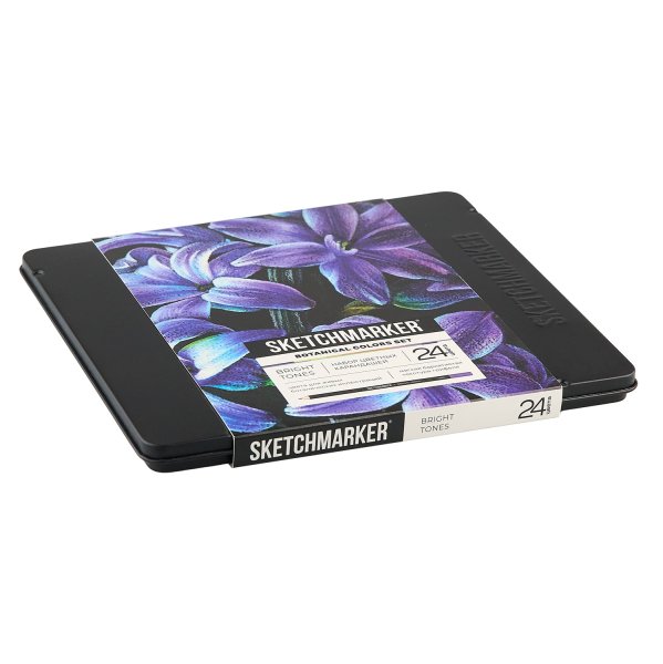 Набор цветных карандашей SKETCHMARKER Ботаника 24 цв мет.пенал NP-SMCP-BOTANIC24