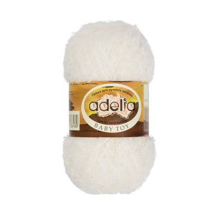 Пряжа ADELIA Baby Toy 100% нейлон 1 х 50 г 255 ± 10 м №01 БЕЛЫЙ ADE-BT-01