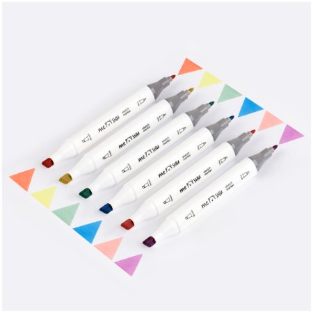 Набор маркеров для скетчинга MESHU 06 цв пастельные цвета RE-MS_38250