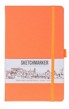 Блокнот для зарисовок SKETCHMARKER 140 г/м2 13 x 21 см 80 л, твердая обложка, Неоновый коралл MP23148053SM