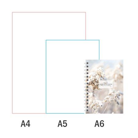 Записная книжка А6 120л. ArtSpace "For inspiration" на гребне, твердая обложка, матовая ламинация RE-ЗКт6к120гр_46324