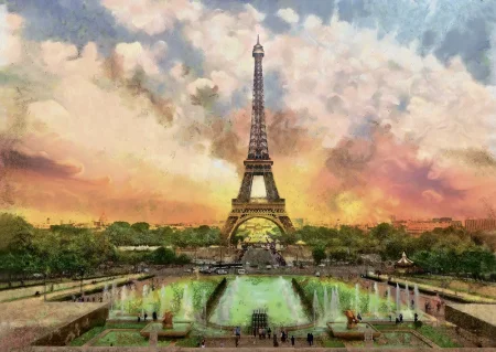 Пазл 2000 элементов ФРЕЯ "Вечер во Франции" PZL-2000/19