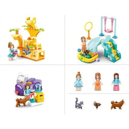 Конструктор Розовая мечта "Площадка для дрессировки" 91 деталь SIM-9019876