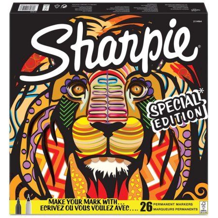 Набор перманентных маркеров SHARPIE "Лев" 24 цв (26 шт), 0.35/2 мм, пулевидный, подарочная упаковка RE-2110123