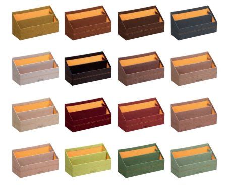 Лоток для писем RHODIARAMA 25 x 10 x 14 см, 2 отделения, экокожа