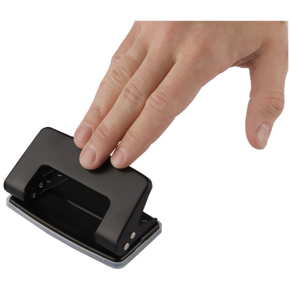 Дырокол OfficeSpace 10 л, металлический, черный RE-P201BL_436