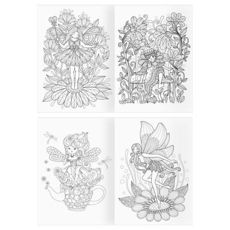 Раскраска А4 ТРИ СОВЫ "Антистресс. Феи и эльфы" 16 стр. RE-PА4_58096