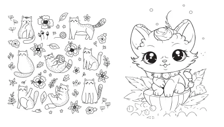 Раскраска: Я раскрашиваю замурчательных котят EKS-889203
