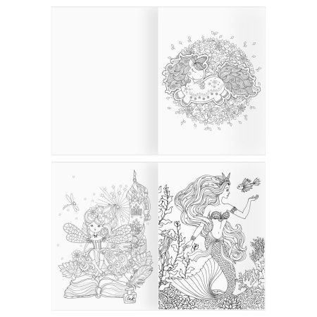 Раскраска А4 ТРИ СОВЫ "Антистресс. Феи и эльфы" 16 стр. RE-PА4_58096