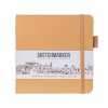 Блокнот для зарисовок SKETCHMARKER 140 г/м2 12 x 12 см 80 л, твердая обложка, Капучино NP-23147302SM