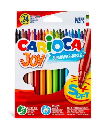 Фломастеры Carioca "Joy" 24 цв смываемые RE-40615