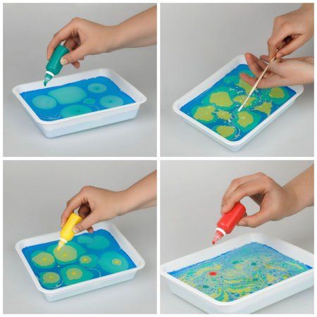 Набор для рисования на воде ТРИ СОВЫ "Краски Эбру" 5 цветов, А5, картонная коробка RE-Э06