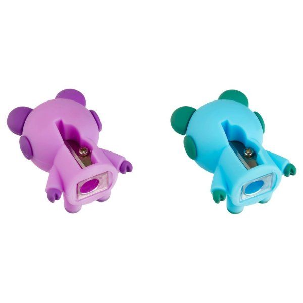 Точилка пластиковая MESHU "Cute Bear" 1 отверстие, ассорти RE-MS_56006
