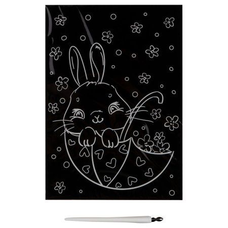 Гравюра с мультицветной основой ТРИ СОВЫ А5 "Зайчик" RE-GA5_49946