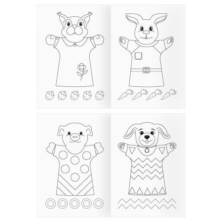 Раскраска А4 ТРИ СОВЫ "Кукольный театр" 16 стр. RE-РА4_56206